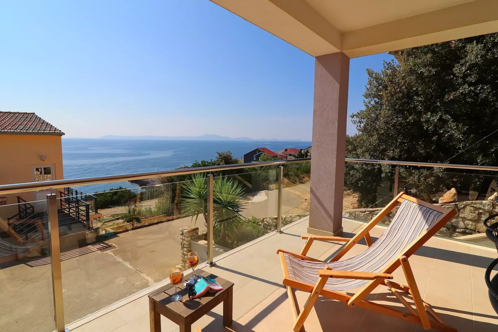 Villa Lavanda Korčula - Five Bedroom Villa with Pool and Sea View-Terrasse