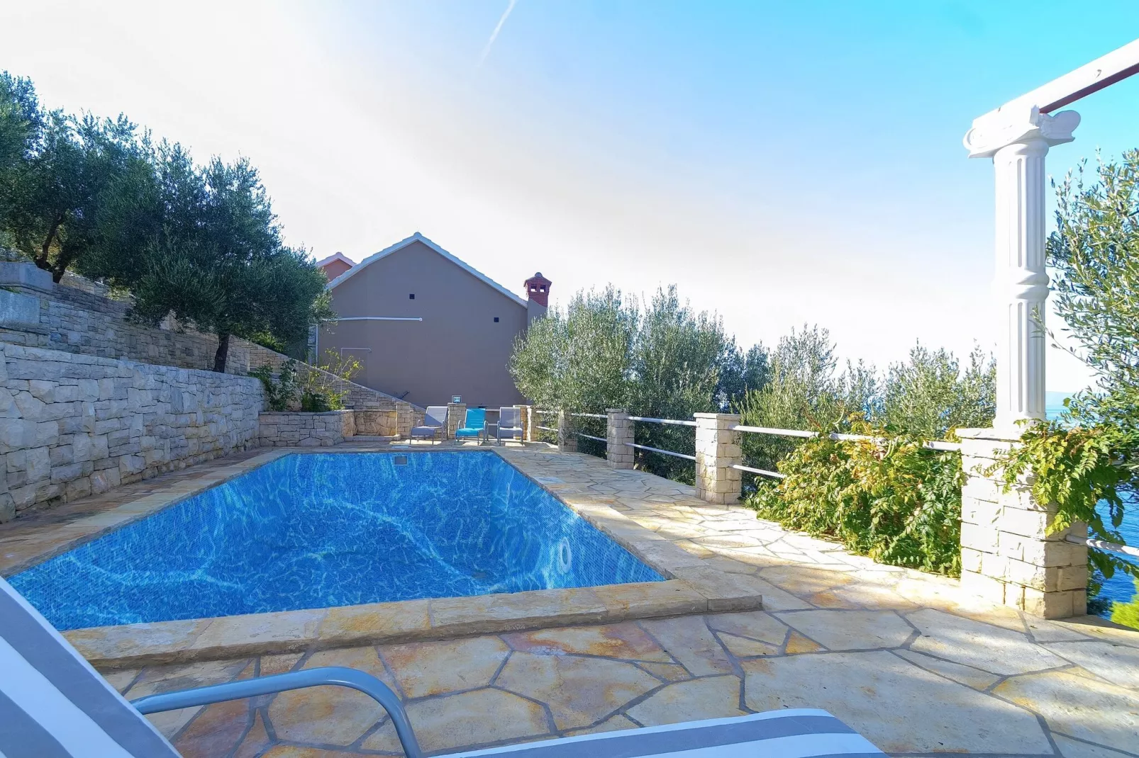 House Green Side Sunset- Four Bedroom House with Pool and Sea View-Schwimmbad