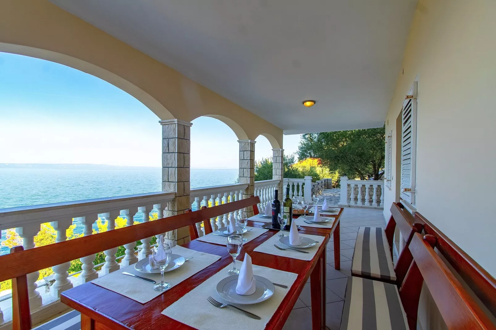 House Green Side Sunset- Four Bedroom House with Pool and Sea View-Terrasse