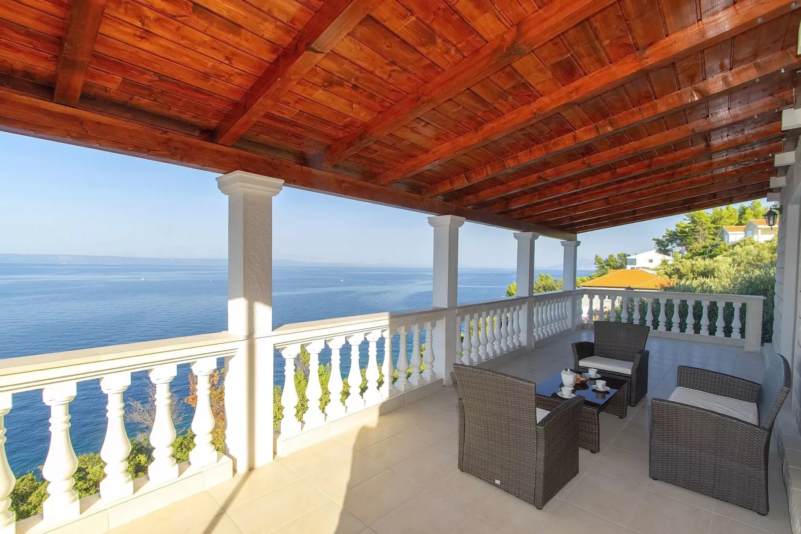 House Green Side Sunset- Four Bedroom House with Pool and Sea View-Terrasse