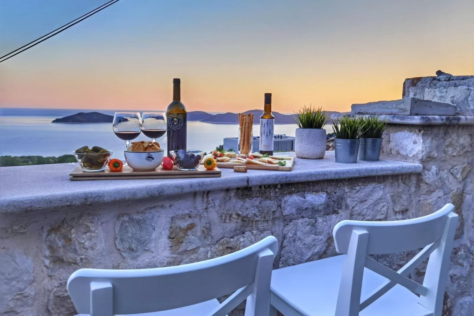 Villa Kanada - Two-Bedroom House with Terrace and Sea View-View