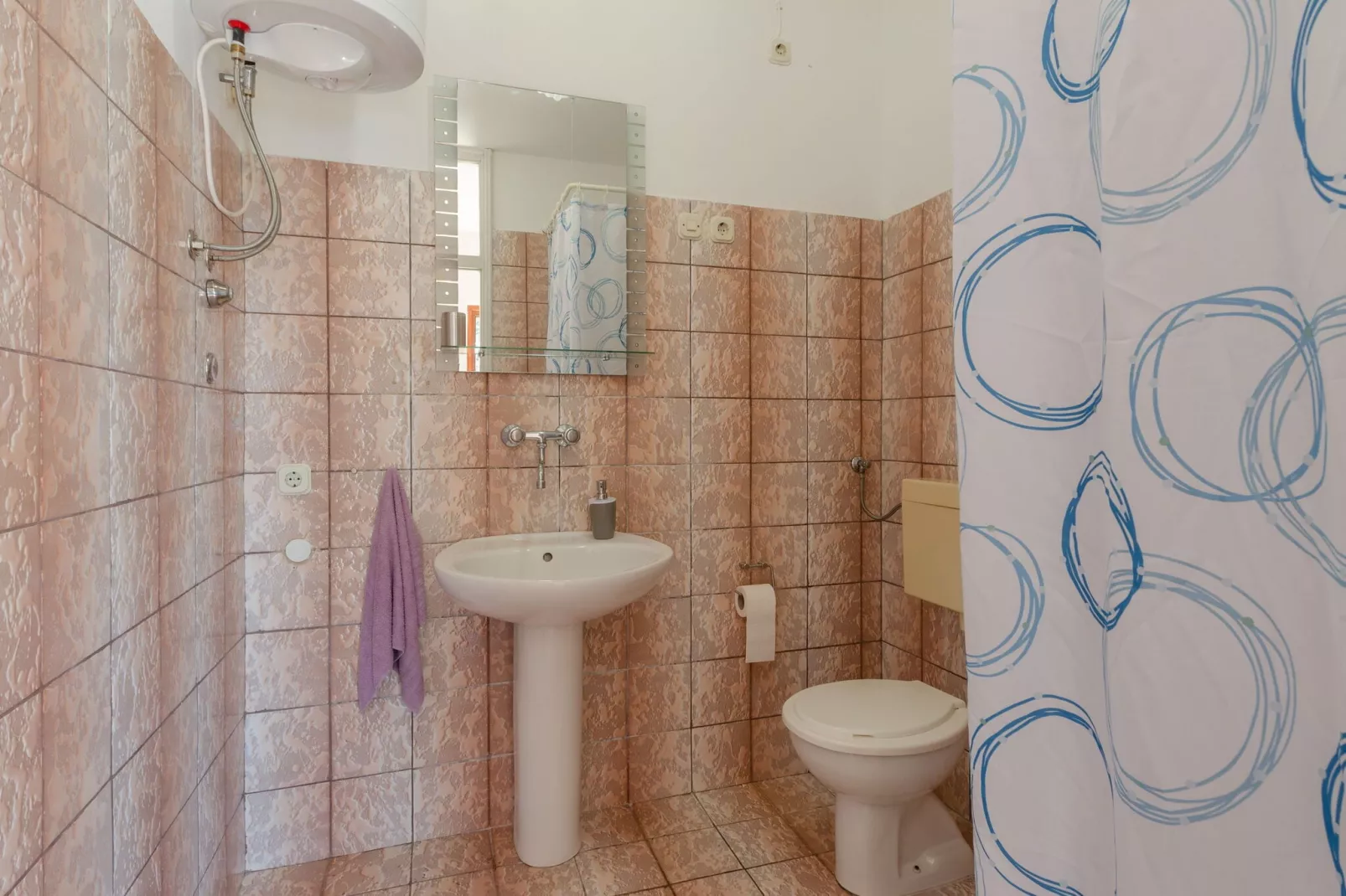 Seafront Apartments Olivera-One Bedroom Apartment with Balcony and Sea View ( Ante )-Salle de bain