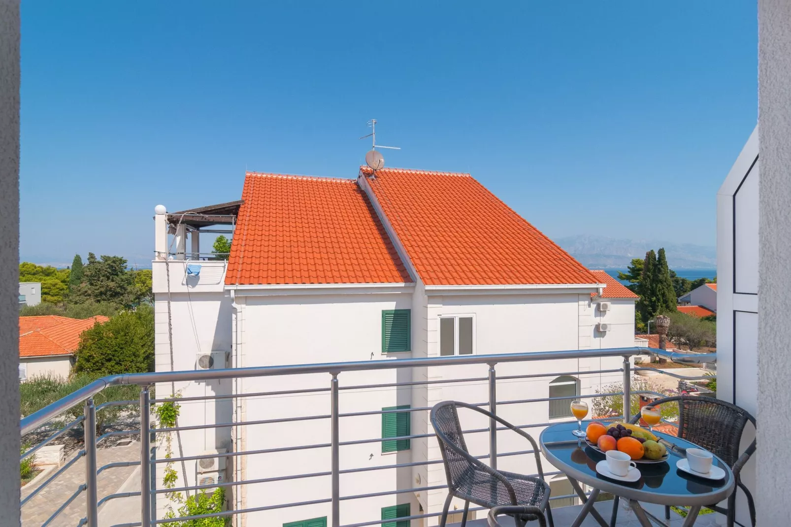 Apartments Island Beat - Two Bedroom Apartment with Balcony and Sea View (A2) (ST)-Terrace balcony