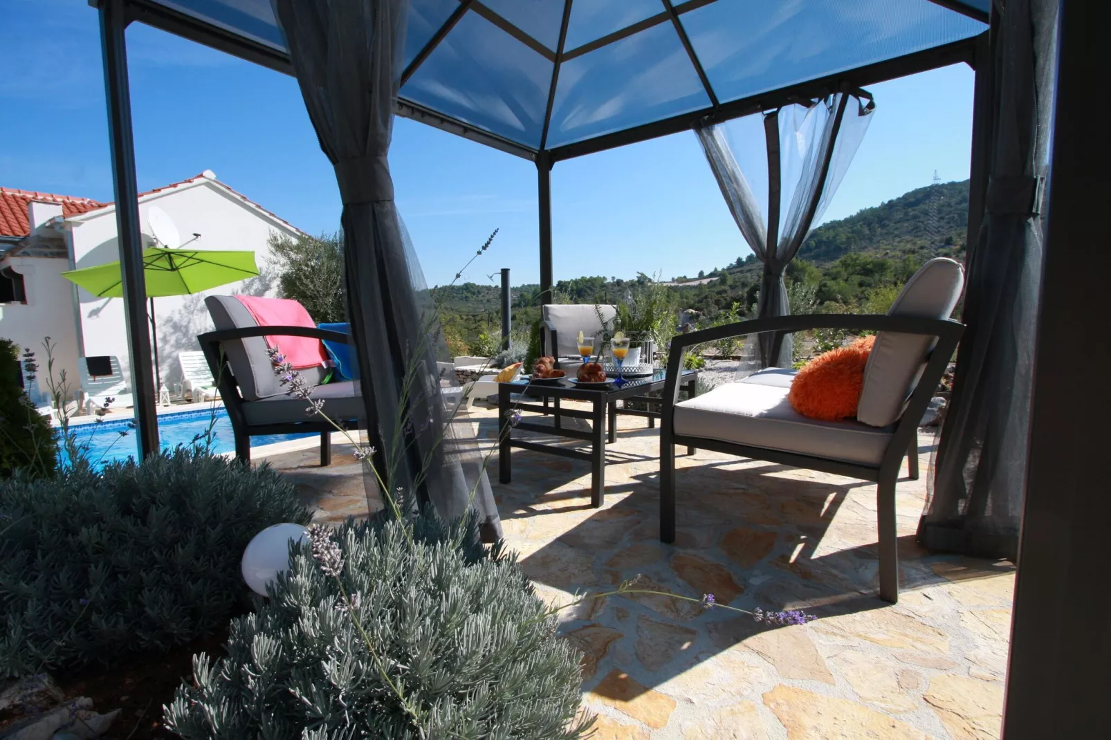 Holiday Home Ela - Three Bedroom Holiday Home with outdoor Pool (ST)-Terrasse
