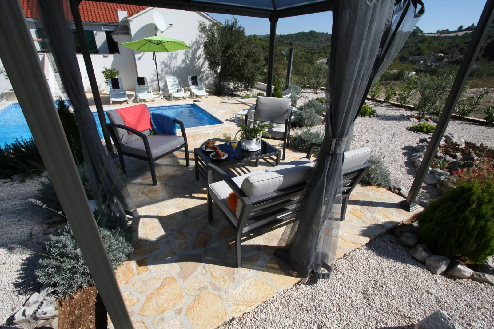 Holiday Home Ela - Three Bedroom Holiday Home with outdoor Pool (ST)-Terrasse