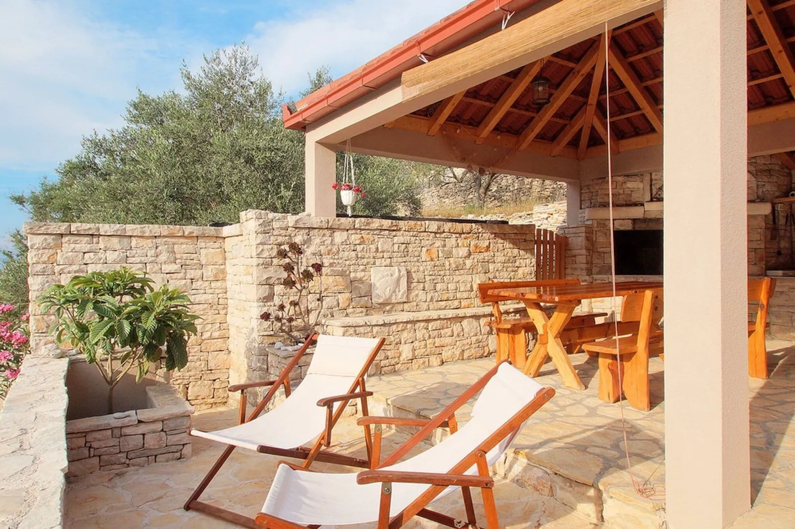 Stone House Mia - Two Bedroom Stone House with Terrace and Sea View-Terrasse