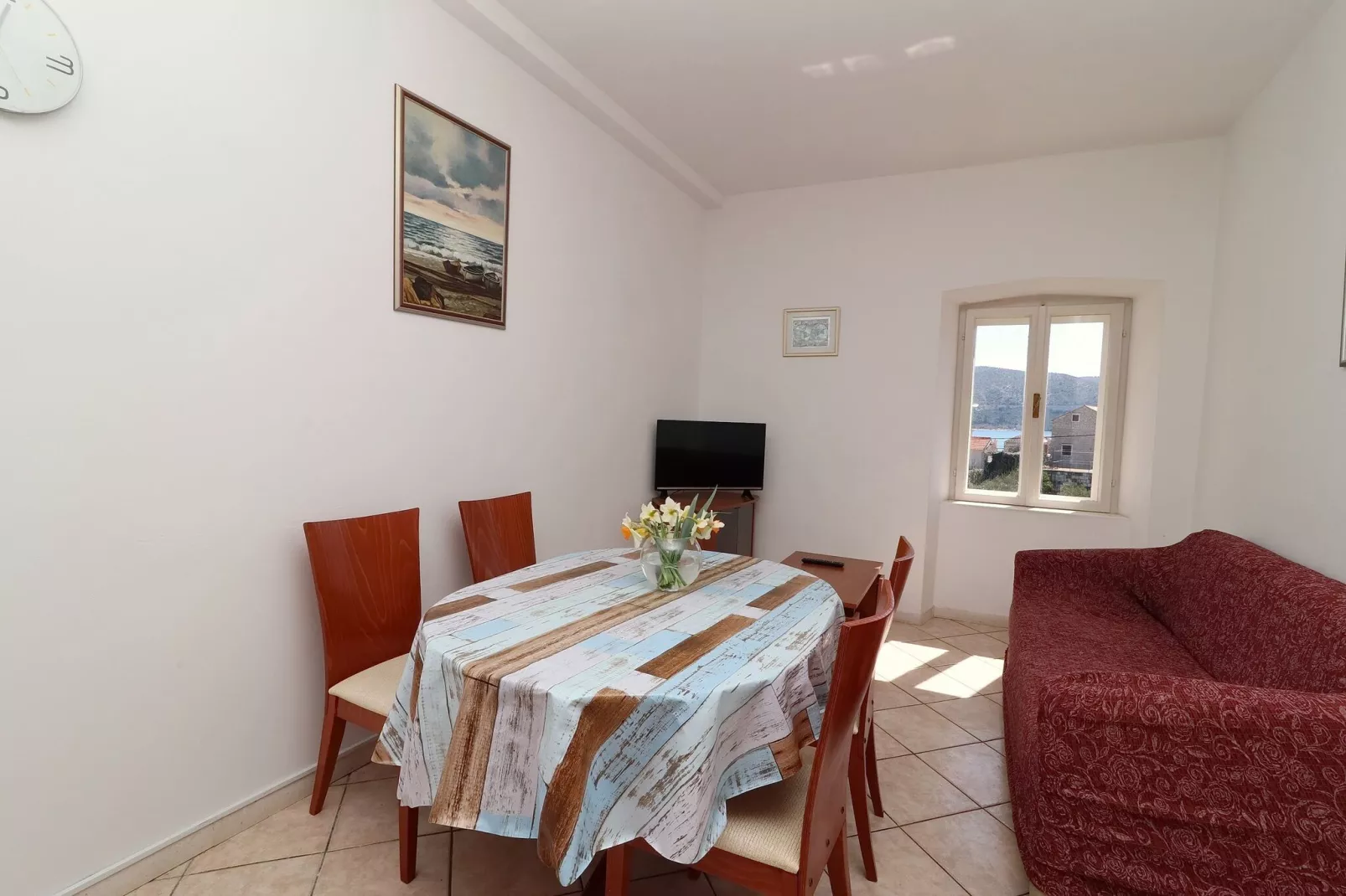 Apartment Lepur Slano - Two-Bedroom Apartment with Terrace-Living room