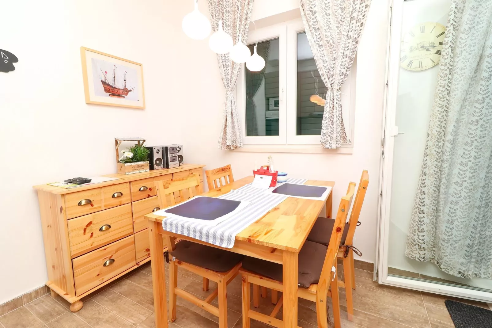 Apartments Trstenica-One Bedroom Apartment with Terrace ( A )-Dining room