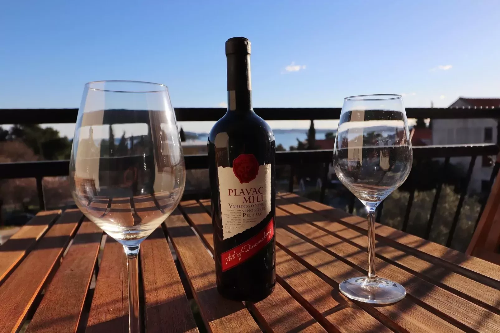 Apartments Trstenica-Standard Two Bedroom Apartment with Balcony and Sea View ( H )-Terrace balcony