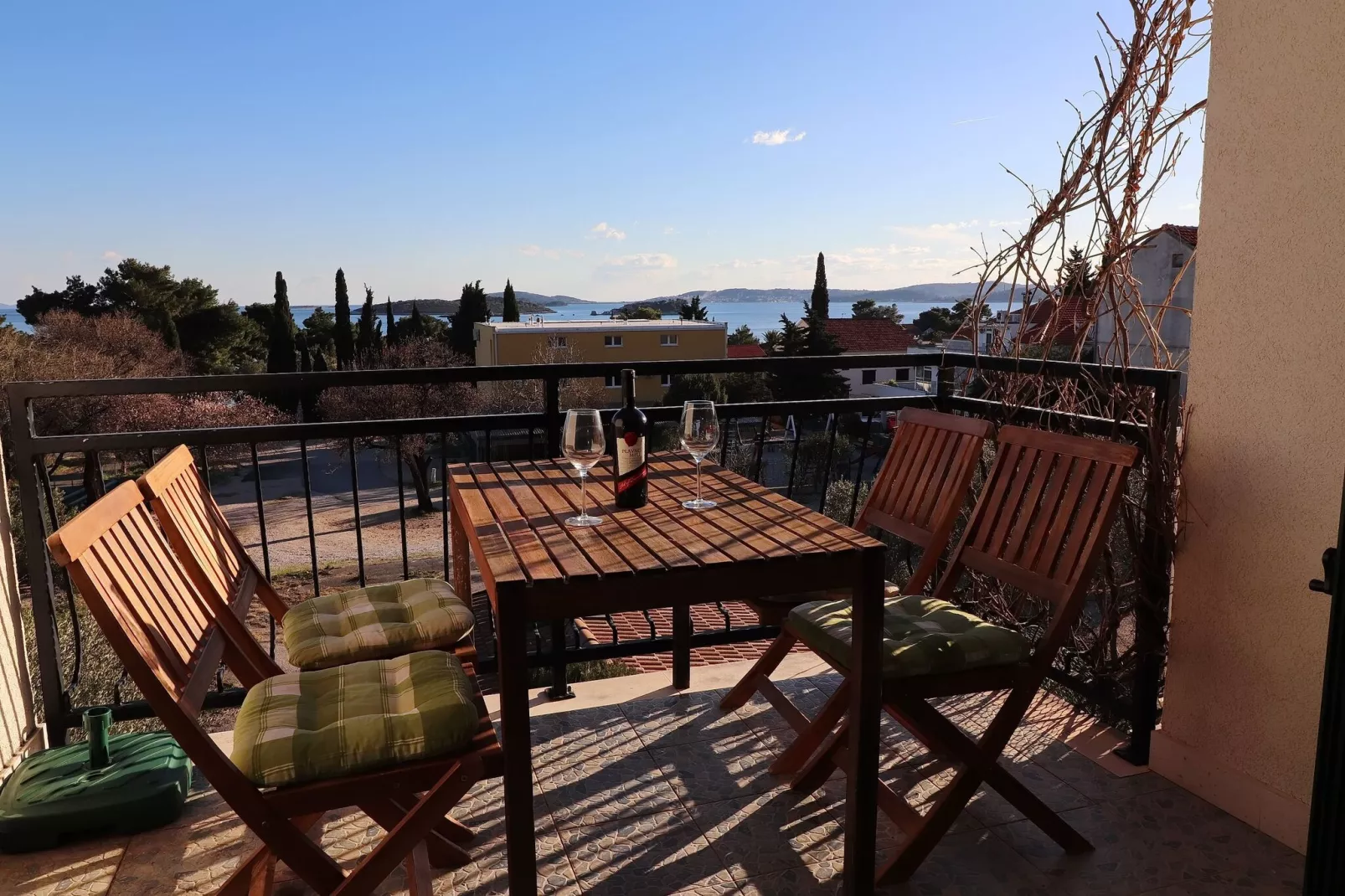 Apartments Trstenica-Standard Two Bedroom Apartment with Balcony and Sea View ( H )-Terrace balcony