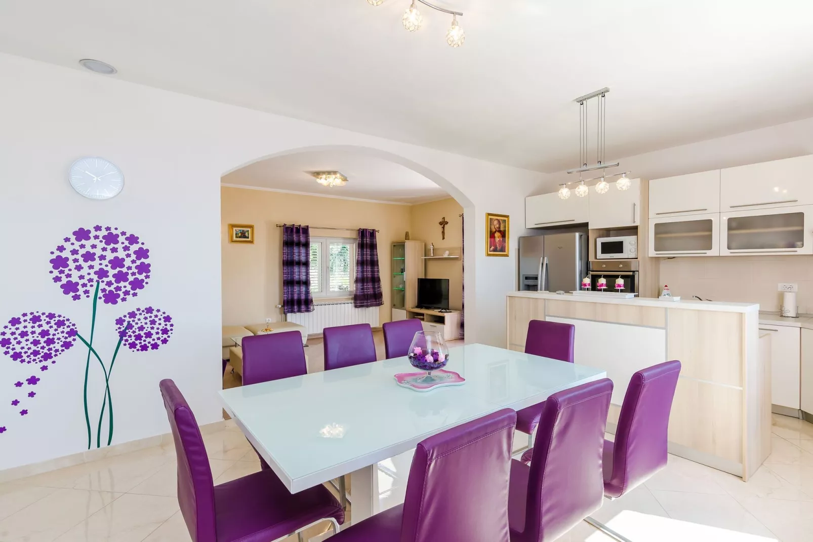 Villa Dragić- Four Bedroom Villa with Swimming Pool, Terrace and Sea View-Dining room