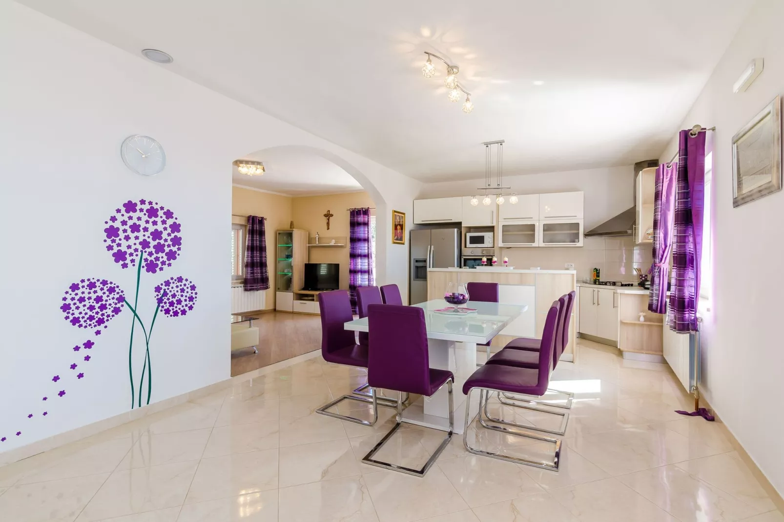 Villa Dragić- Four Bedroom Villa with Swimming Pool, Terrace and Sea View-Dining room