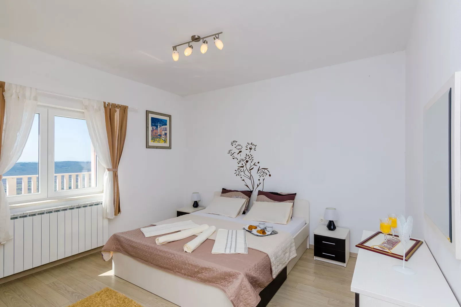 Villa Dragić- Four Bedroom Villa with Swimming Pool, Terrace and Sea View-Bedroom