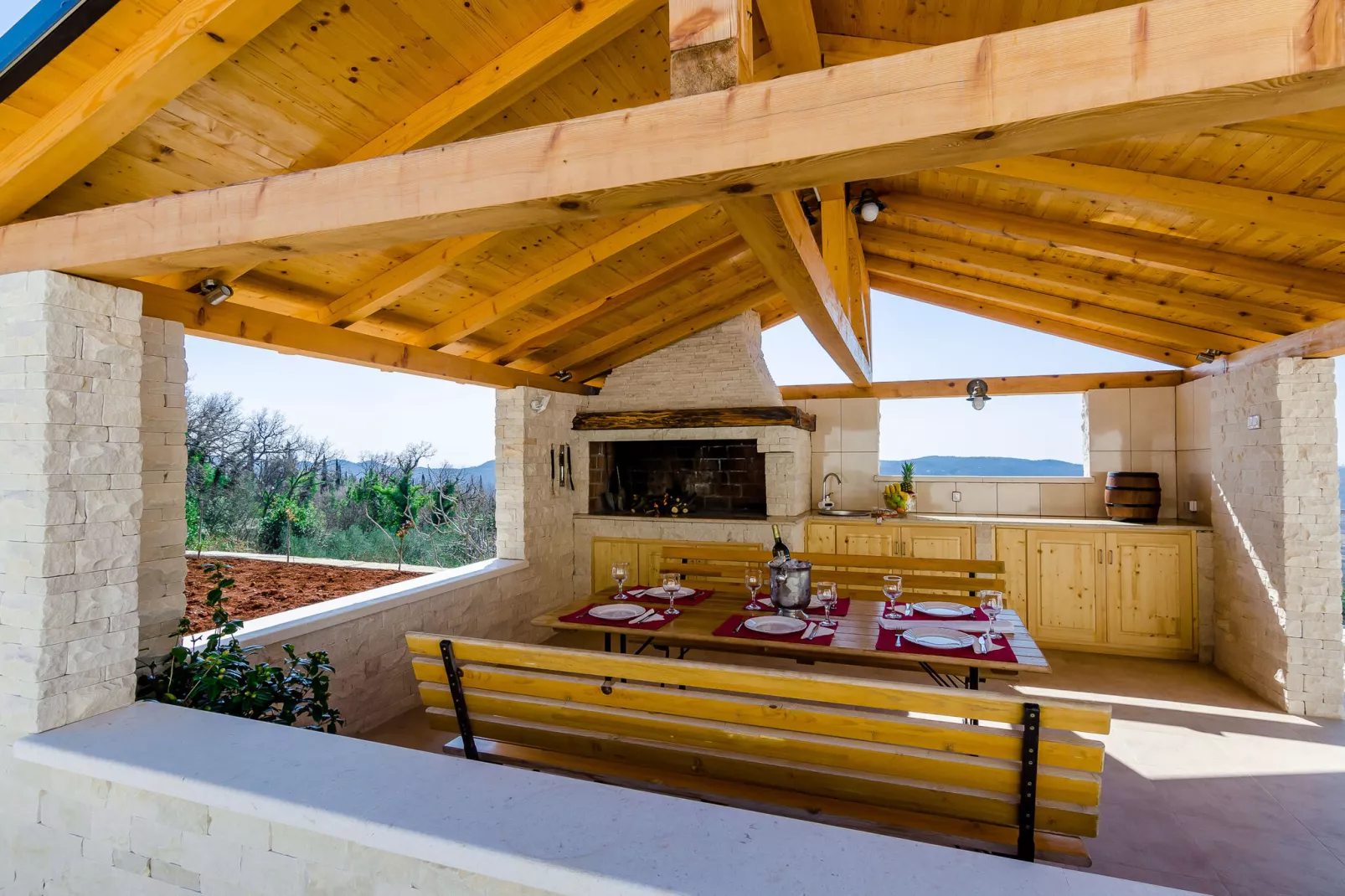Villa Dragić- Four Bedroom Villa with Swimming Pool, Terrace and Sea View-Outdoor