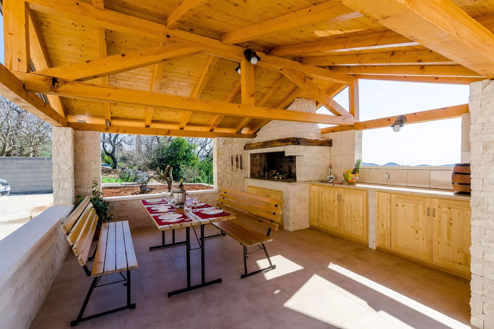 Villa Dragić- Four Bedroom Villa with Swimming Pool, Terrace and Sea View-Outdoor