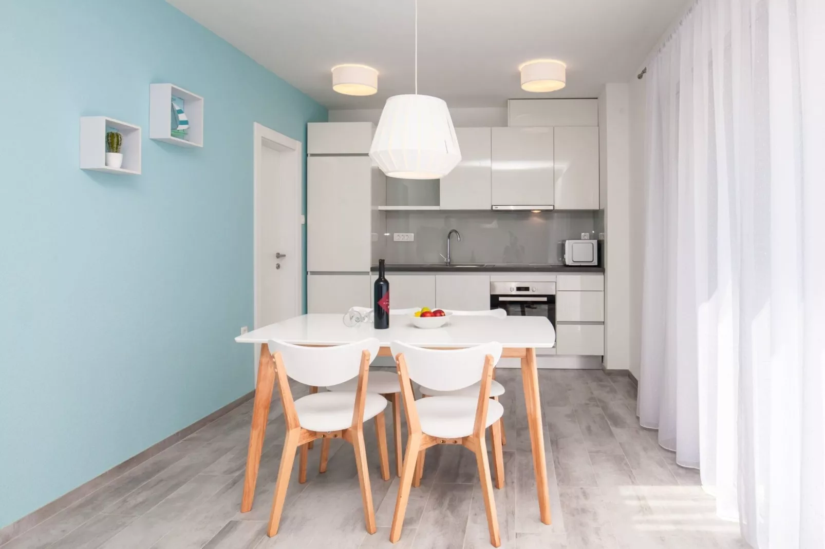 Apartments Dva Galeba - Standard One Bedroom Apartment with Terrace  (101)-Kitchen