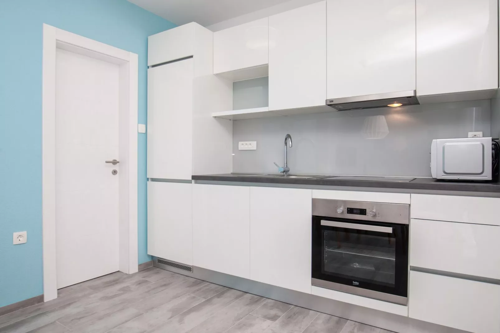Apartments Dva Galeba - Standard One Bedroom Apartment with Terrace  (101)-Kitchen