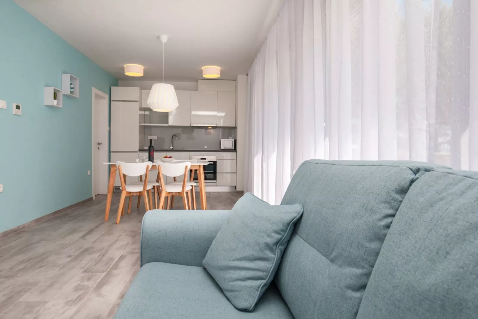 Apartments Dva Galeba - Standard One Bedroom Apartment with Terrace  (101)-Kitchen