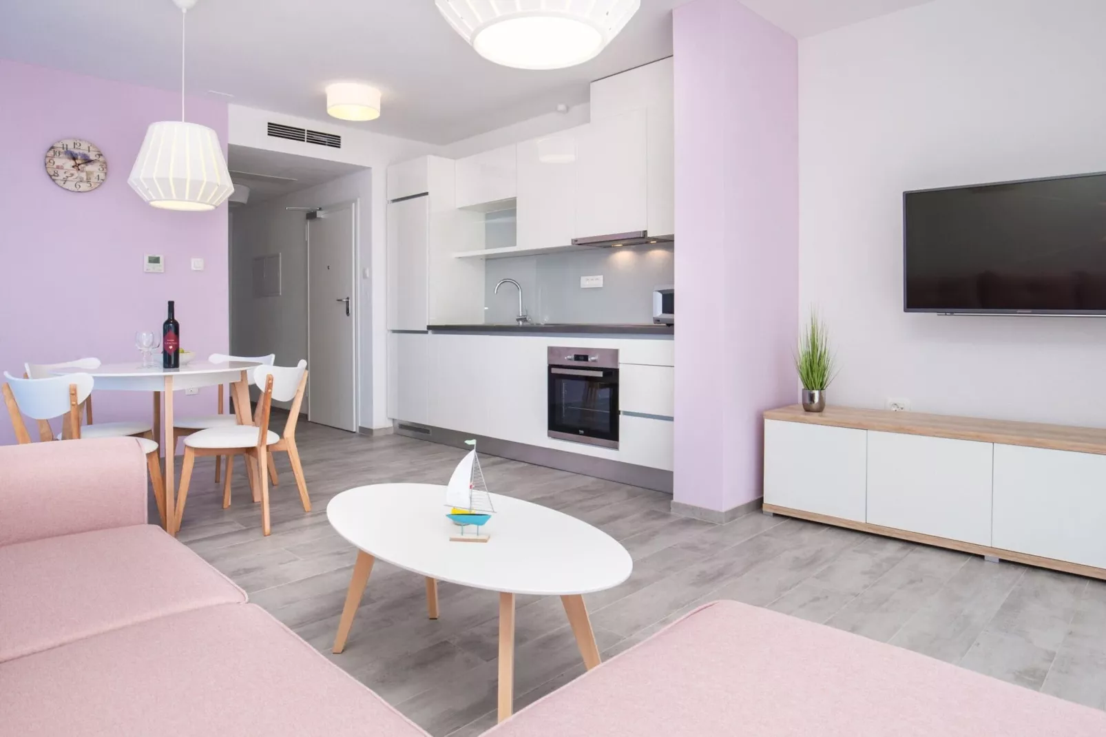 Apartments Dva Galeba - One Bedroom Apartment with Terrace (102)-Indoor