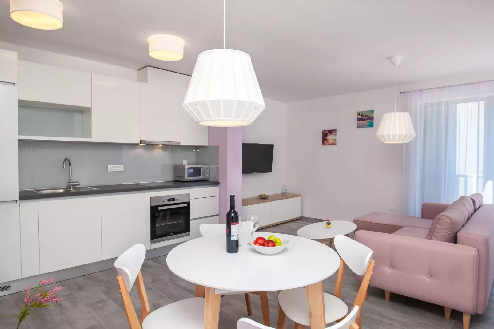 Apartments Dva Galeba - Standard One Bedroom Apartment with Partial Sea View (106)-Indoor