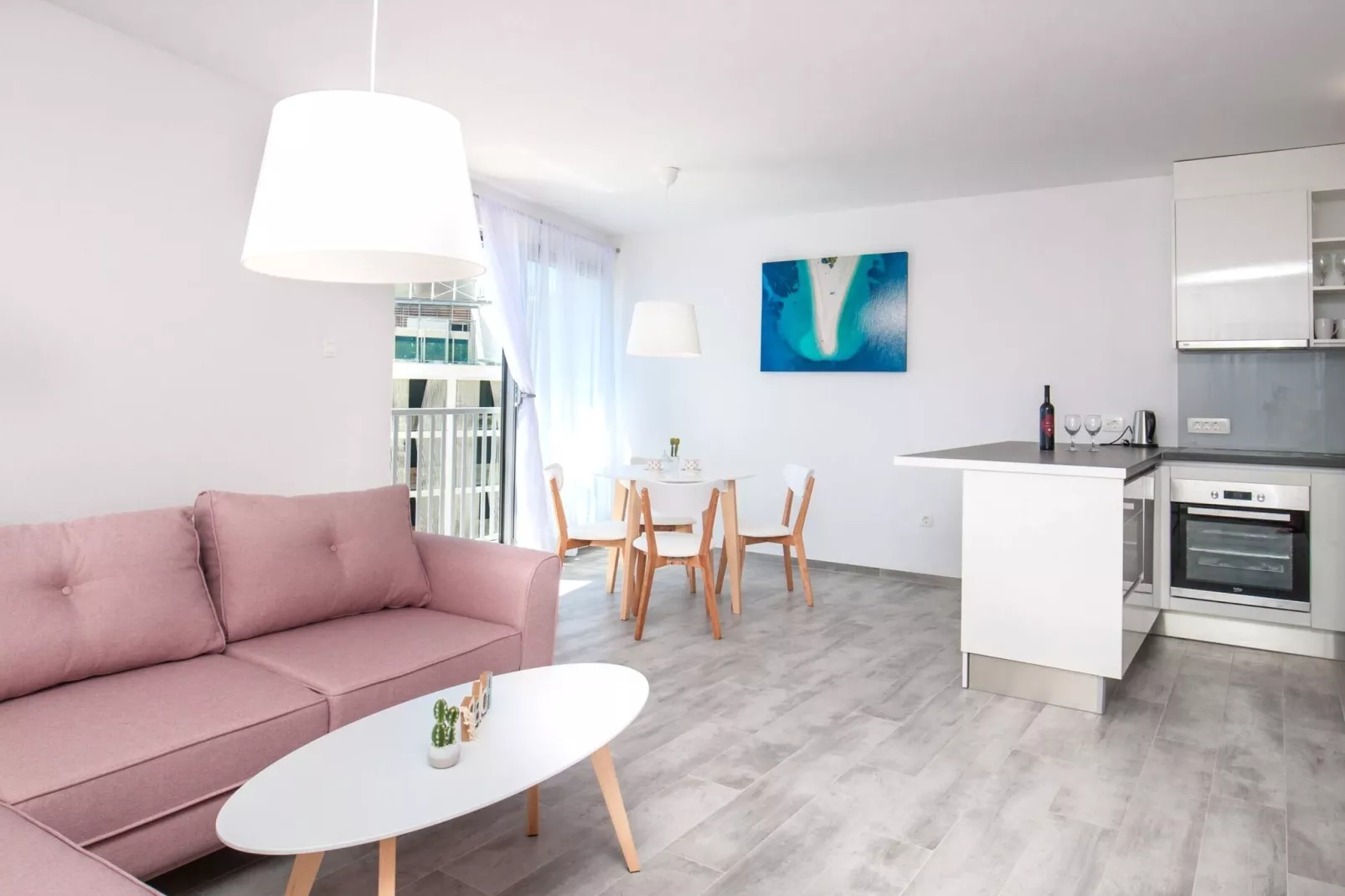 Apartments Dva Galeba - Standard One Bedroom Apartment with Sea View (203)-Indoor