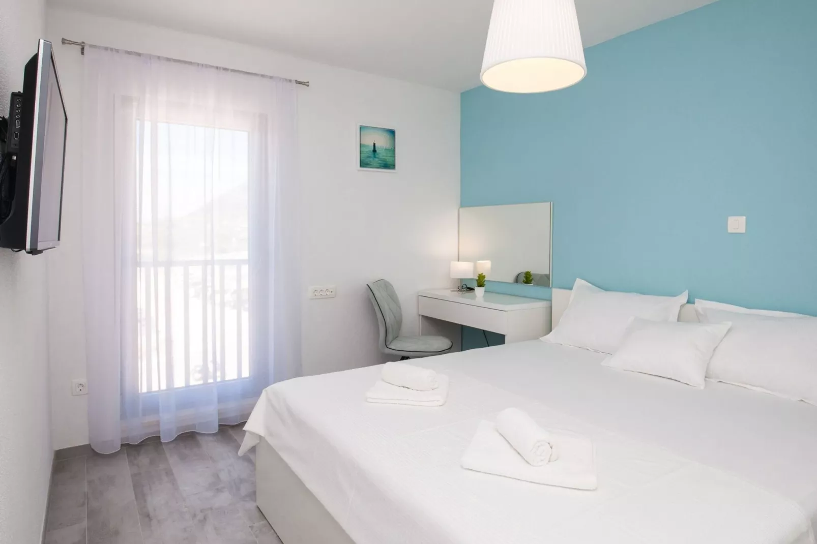 Apartments Dva Galeba - One Bedroom Apartment with Sea View (206)