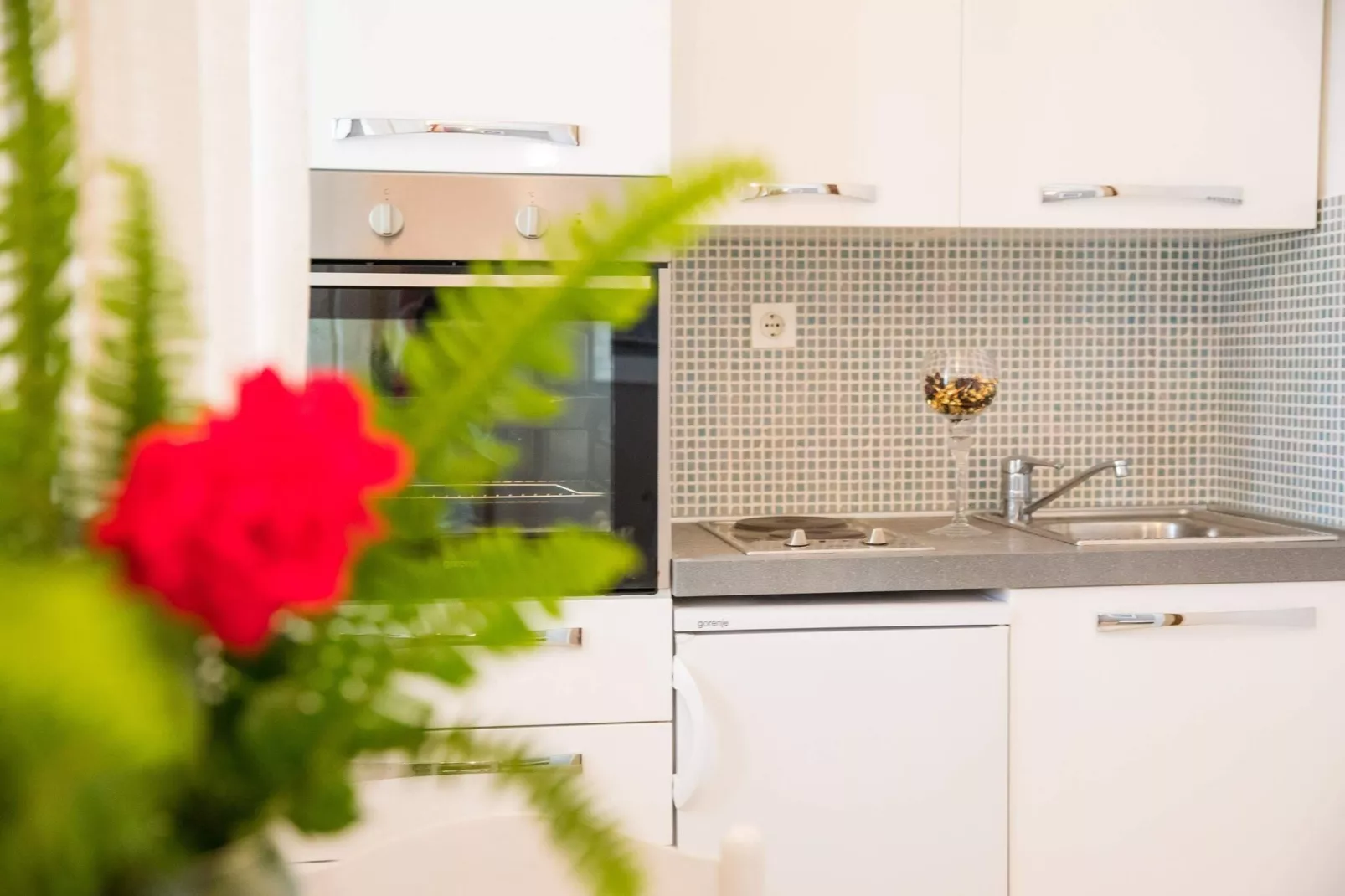 Apartments Vidak - Studio Apartment with Terrace and Sea View - (A2)-Kitchen