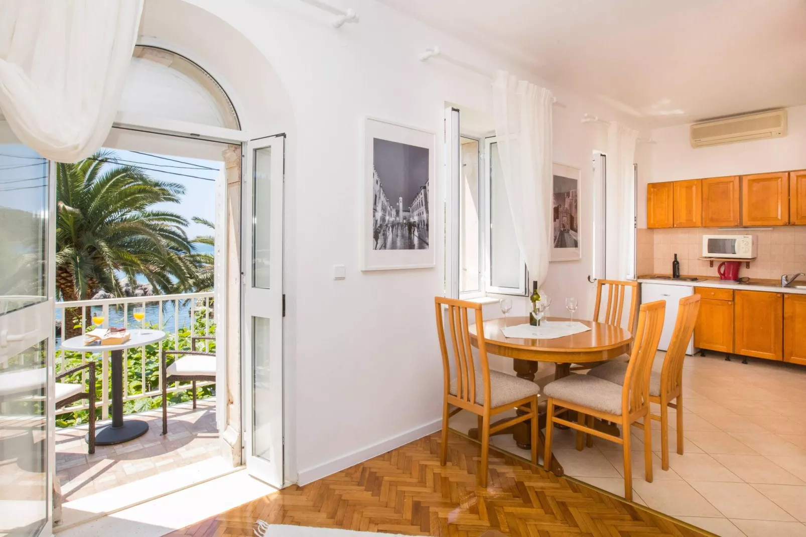 Apartments Vidak - One Bedroom Apartment with Balcony and Sea View - (A4)-Kitchen