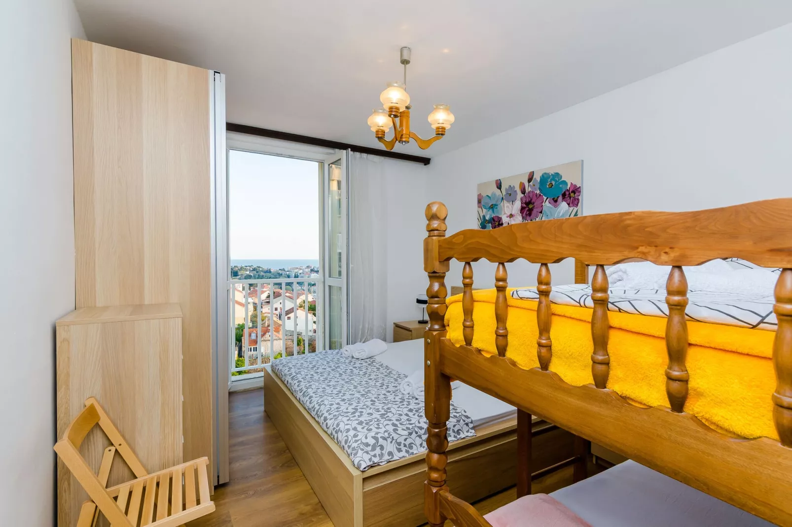 Apartment Boca - One Bedroom Apartment with Balcony and Sea View-Chambre