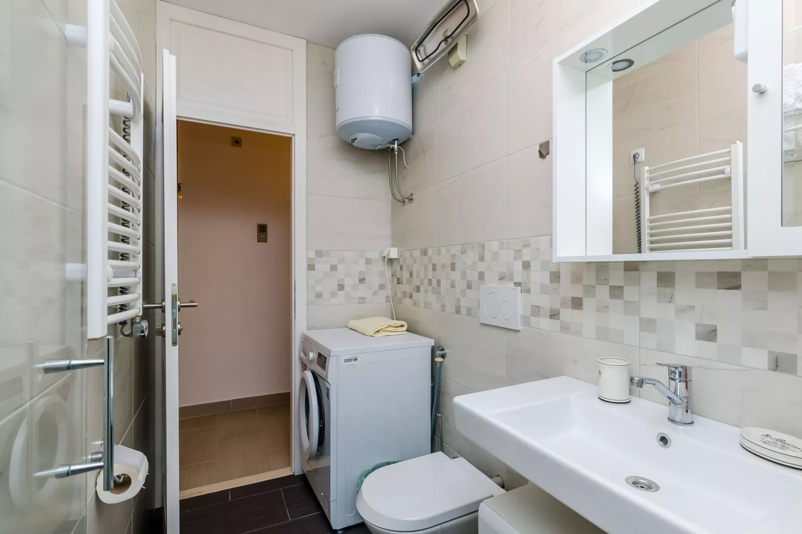 Apartment Boca - One Bedroom Apartment with Balcony and Sea View-Salle de bain
