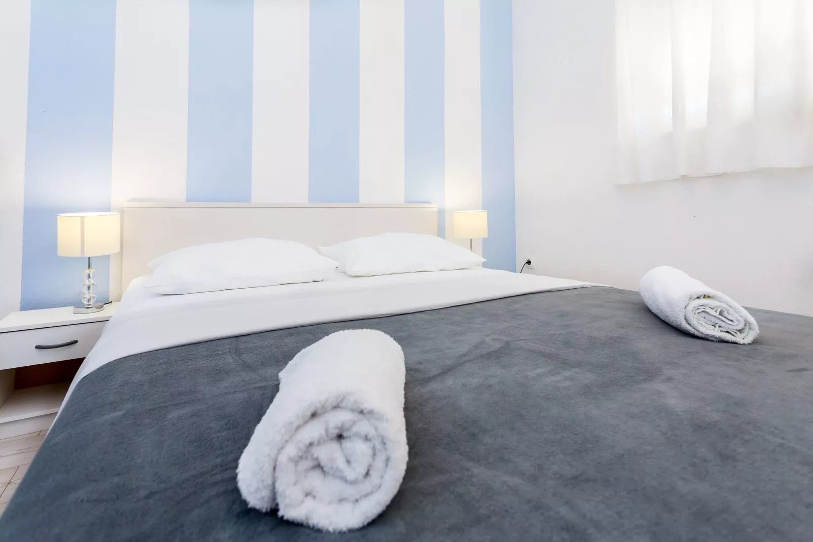 Apartments Magdales - Two Bedroom Apartment with Balcony A1-Bedroom