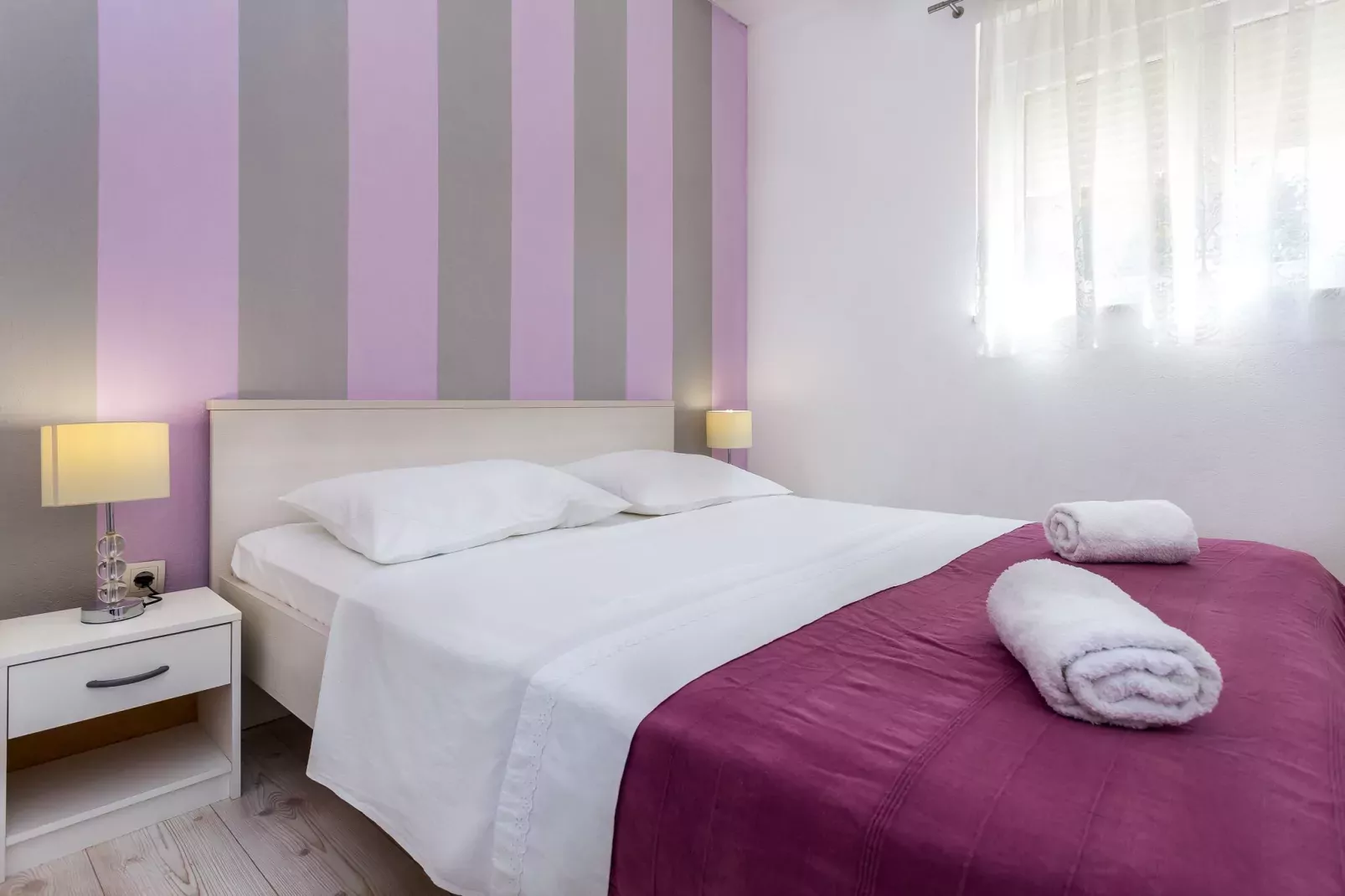 Apartments Magdales - Two Bedroom Apartment with Balcony A1-Bedroom