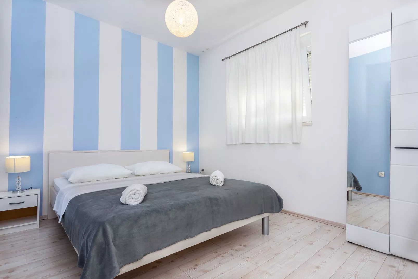Apartments Magdales - Two Bedroom Apartment with Balcony A1-Bedroom