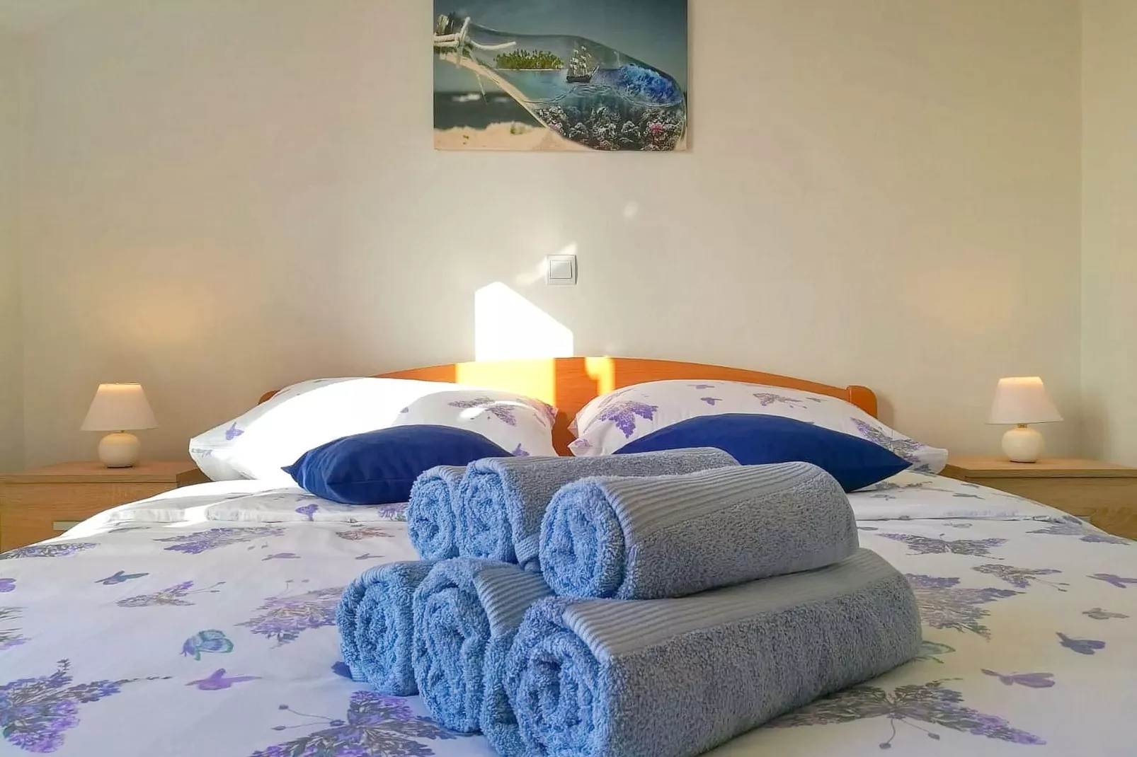 Apartments Kola - Two Bedroom Apartment with Balcony and Sea View (2)-Bedroom
