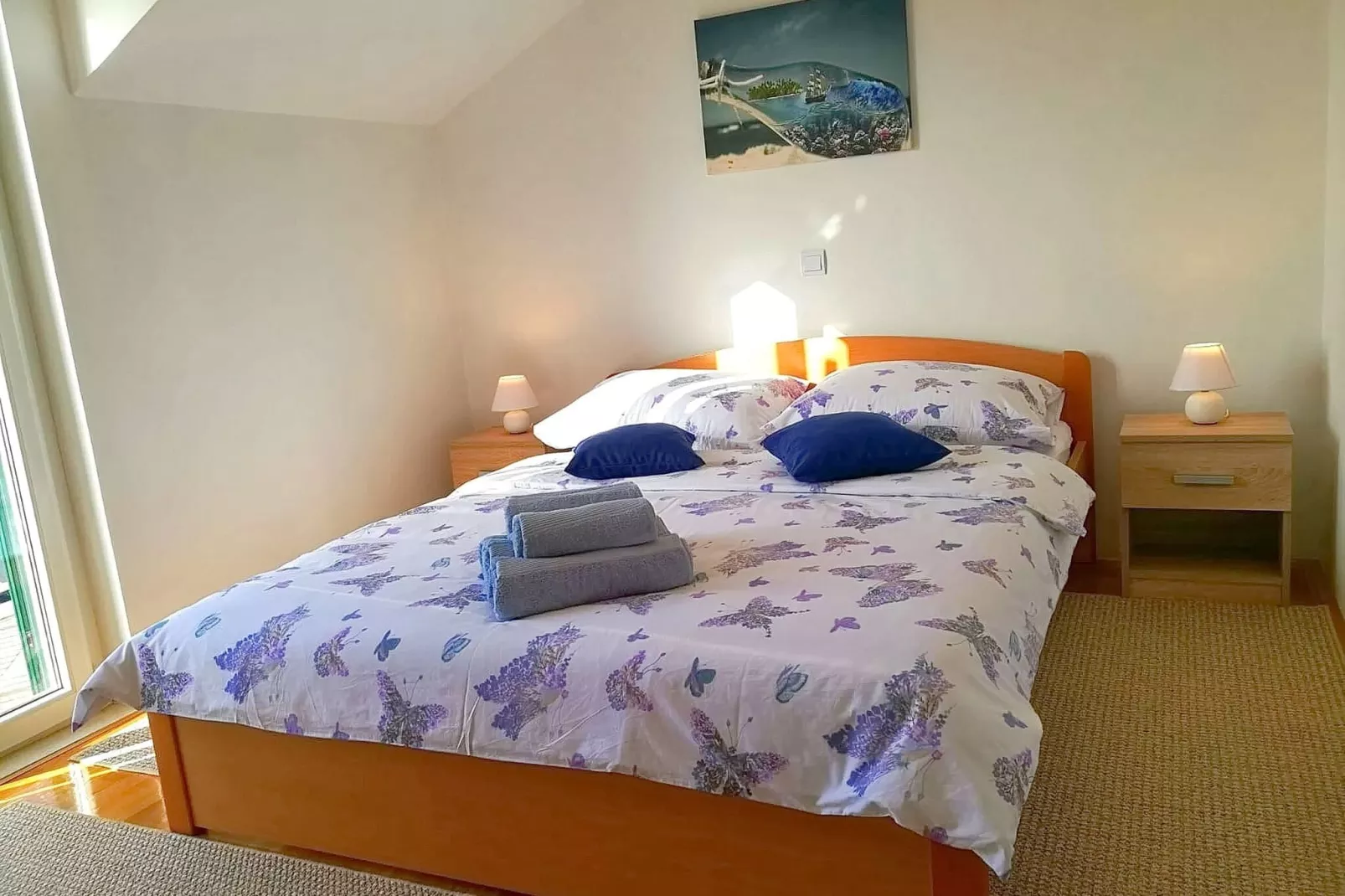 Apartments Kola - Two Bedroom Apartment with Balcony and Sea View (2)-Bedroom