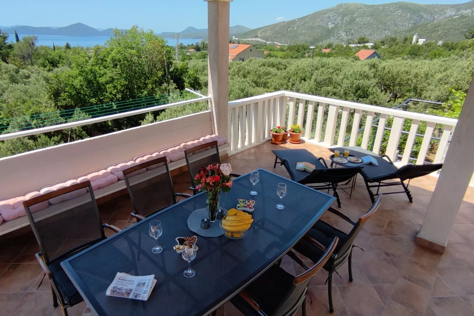 Apartments Kola - Two Bedroom Apartment with Terrace and Sea View (1)-Terrace