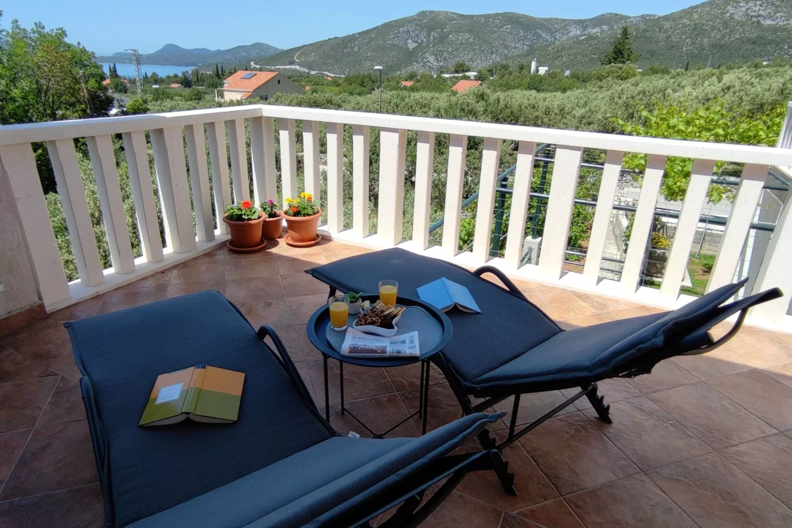Apartments Kola - Two Bedroom Apartment with Terrace and Sea View (1)-Terrace