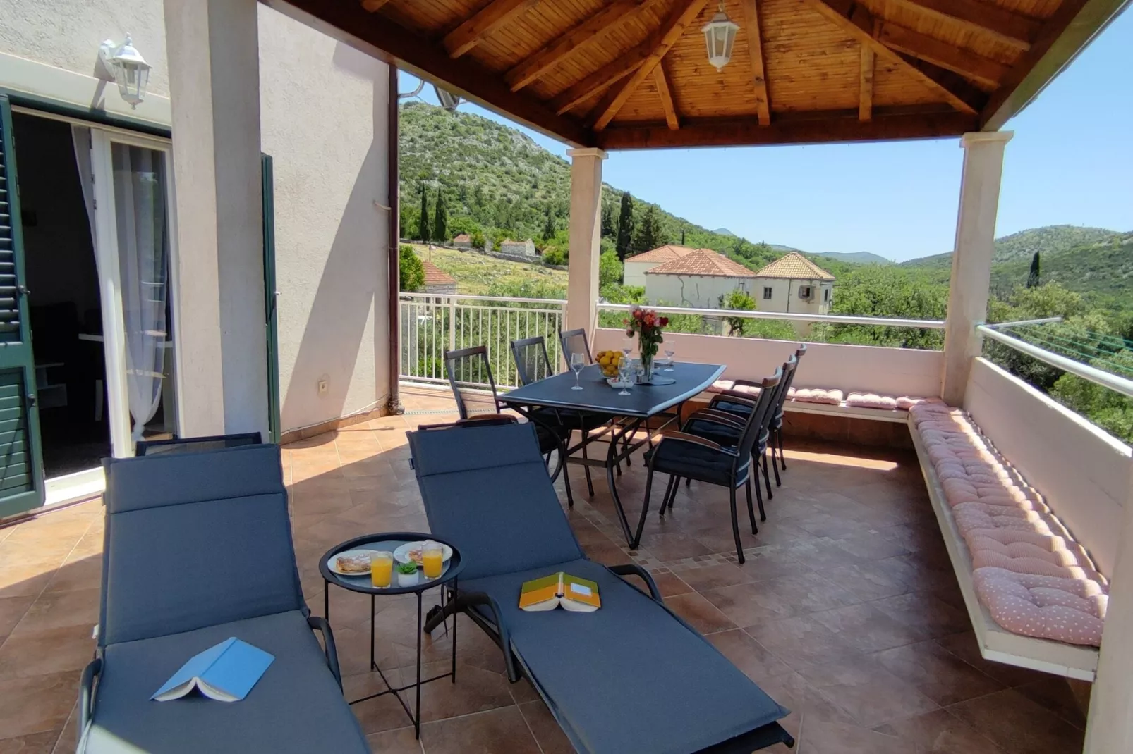 Apartments Kola - Two Bedroom Apartment with Terrace and Sea View (1)-Terrace