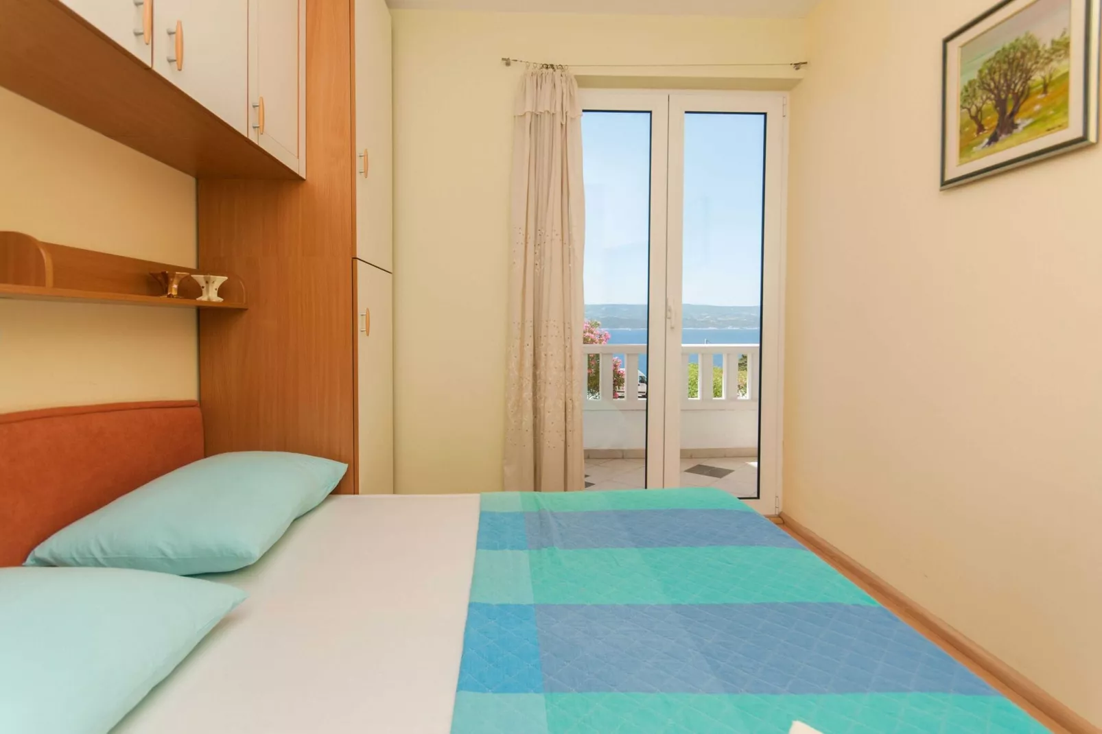 Apartment Brajki-Three Bedroom Apartment with Balcony and Sea View-Schlafzimmer