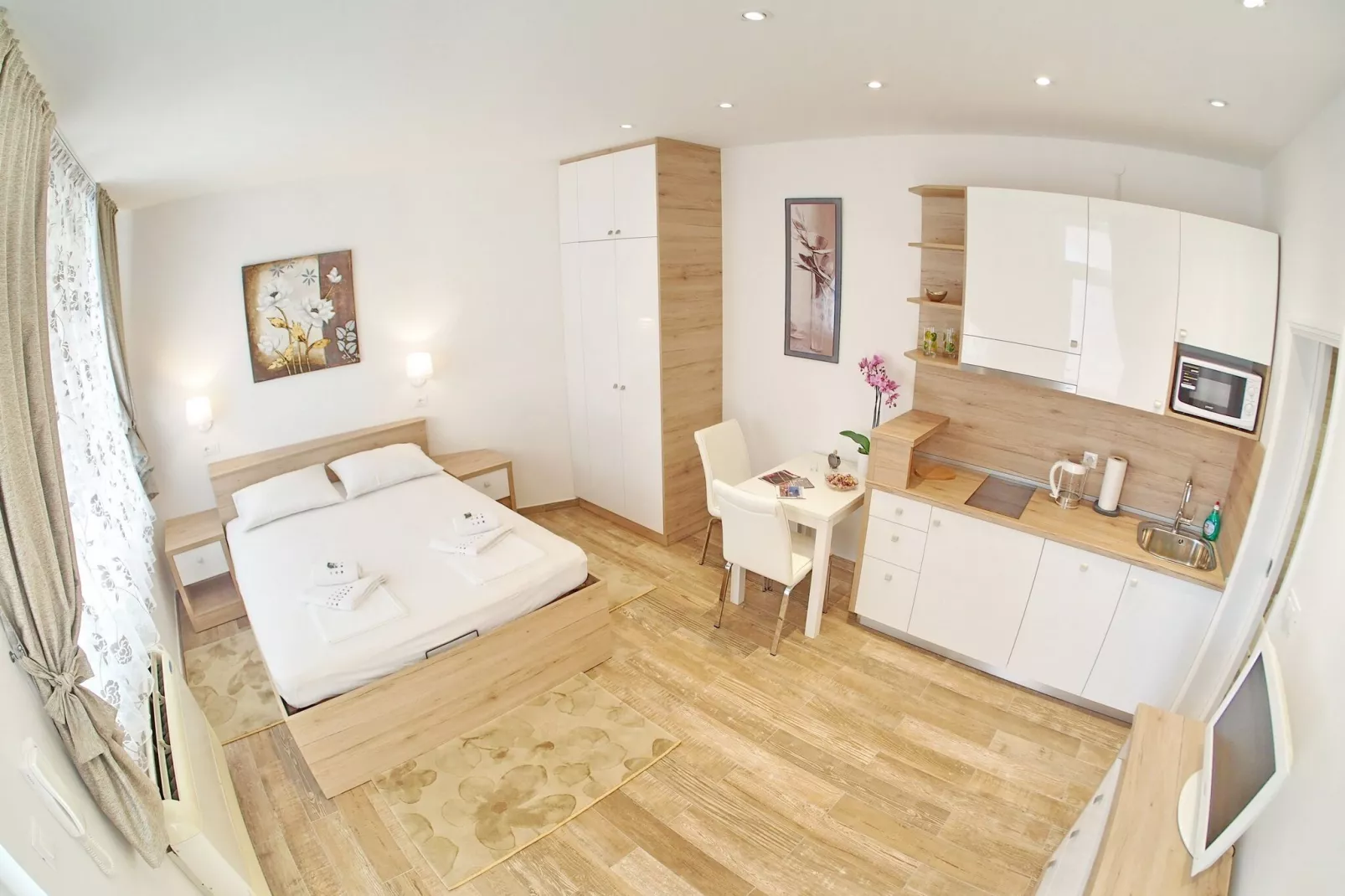 Apartments Sweet Escape- Studio Apartment with Terrace and  Sea View-Bedroom