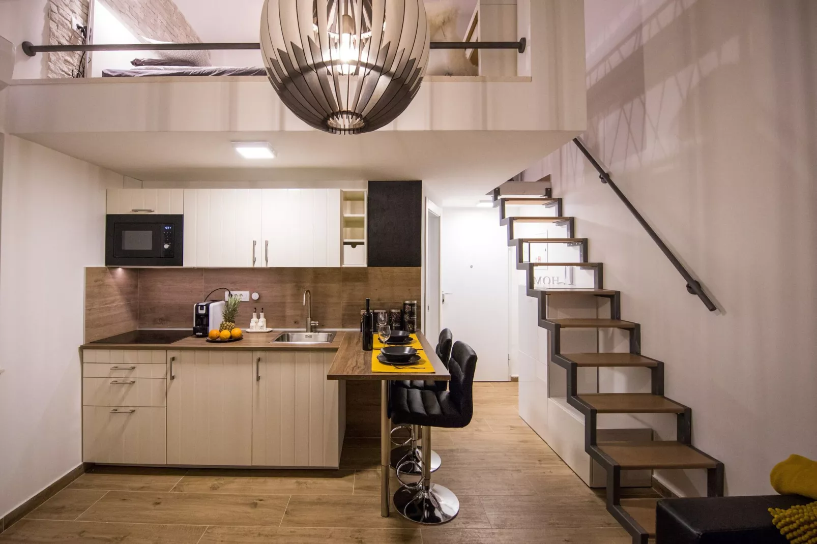 Apartment Velvet - Studio Apartment with Hot Tub-Kitchen
