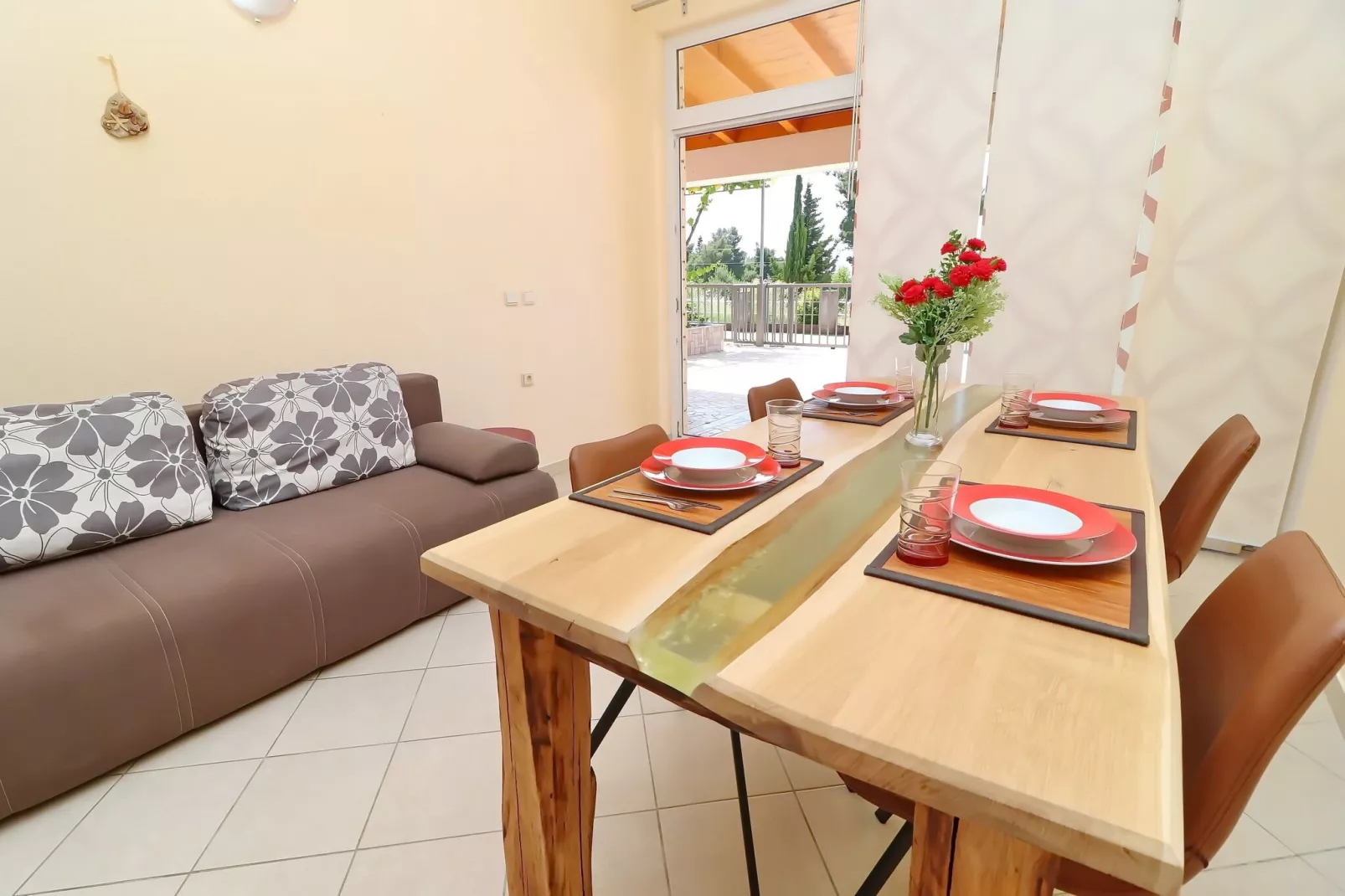Apartments Villa Michele-One Bedroom Apartment with Terrace ( Smokva )-Esszimmer
