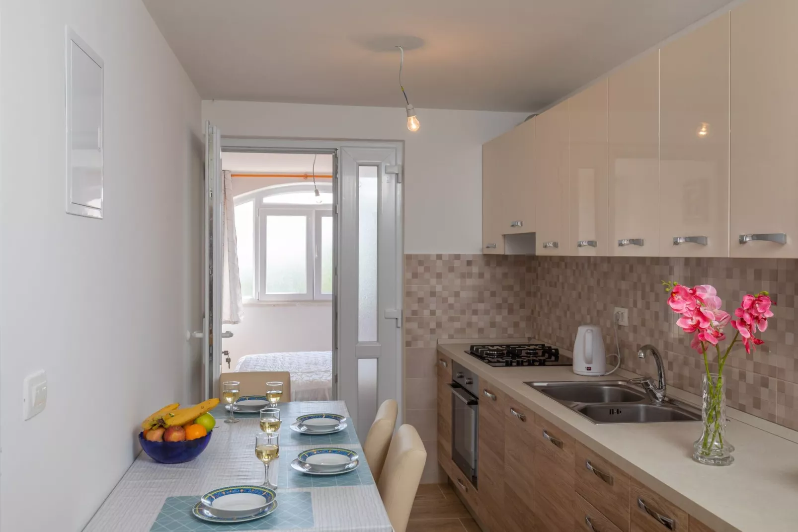 Apartment Nike - Two-Bedroom Apartment with Terrace-Cuisine