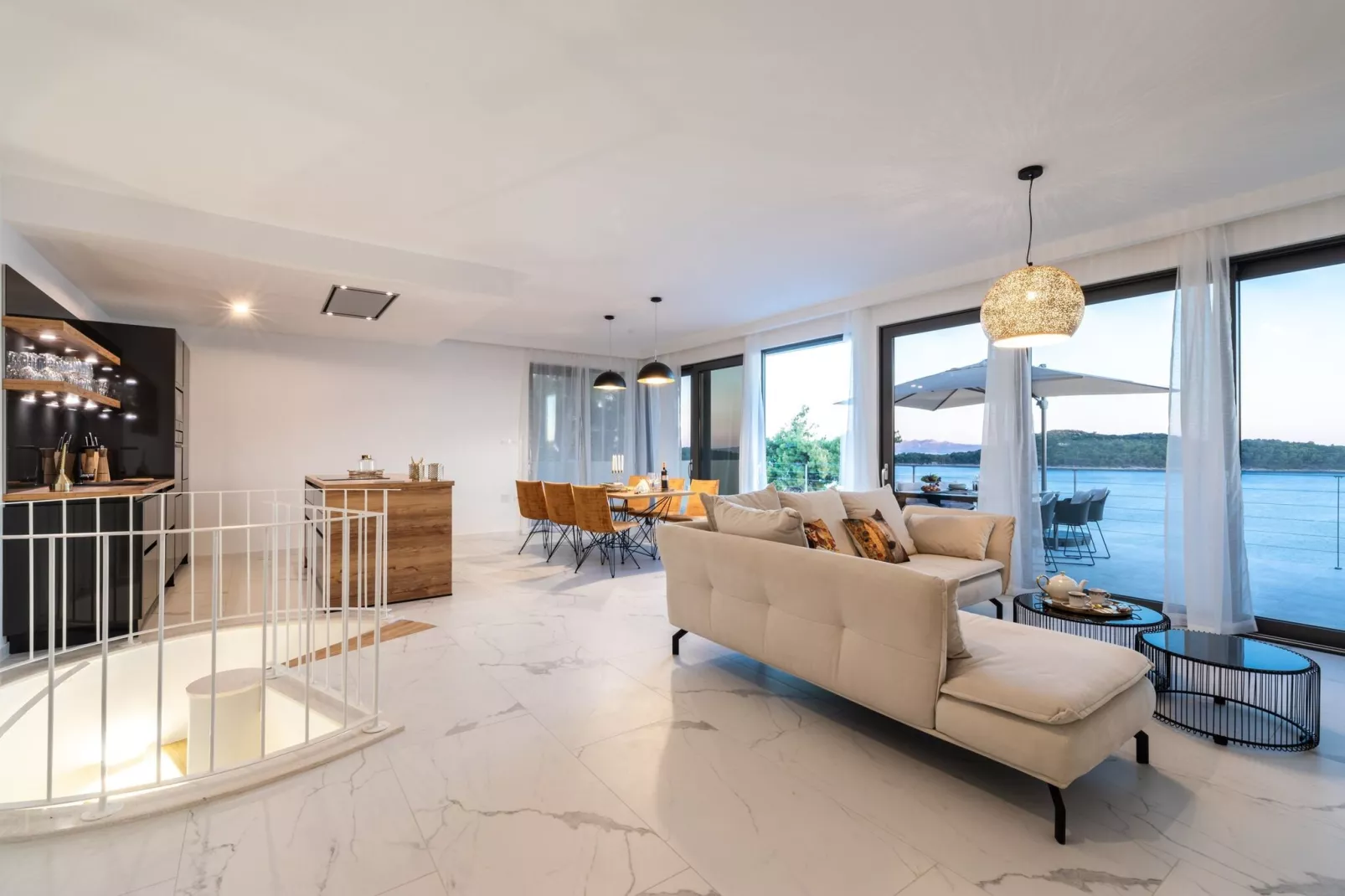 Villa Desire - Three Bedroom Villa with Pool and Sea View-Living room