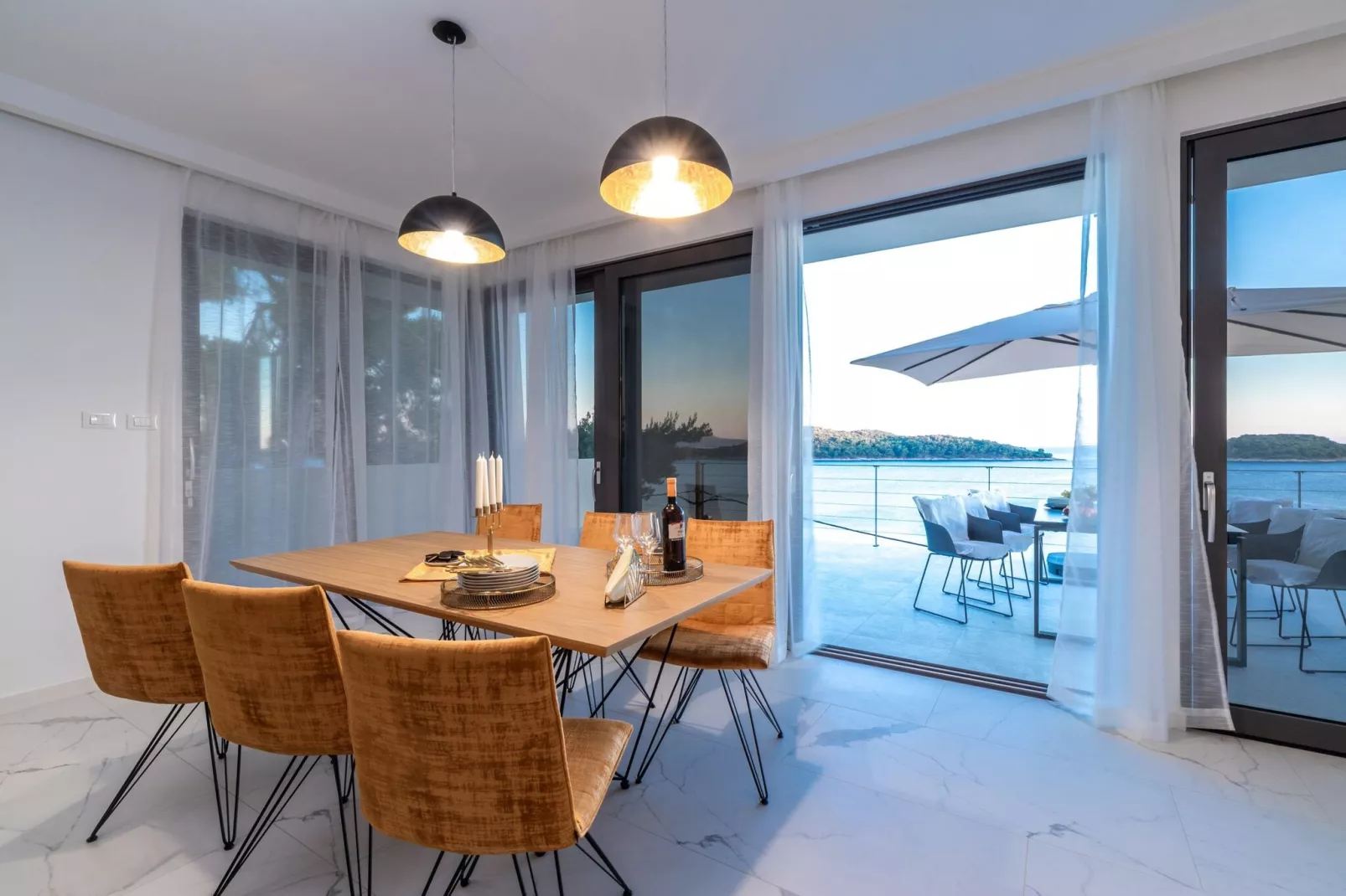 Villa Desire - Three Bedroom Villa with Pool and Sea View-Dining room