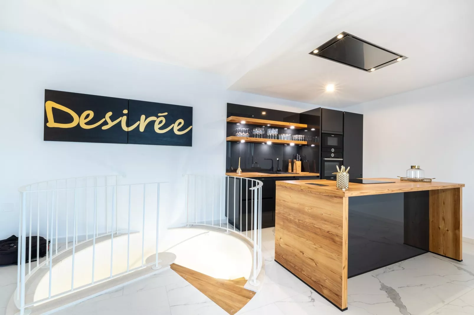Villa Desire - Three Bedroom Villa with Pool and Sea View-Kitchen