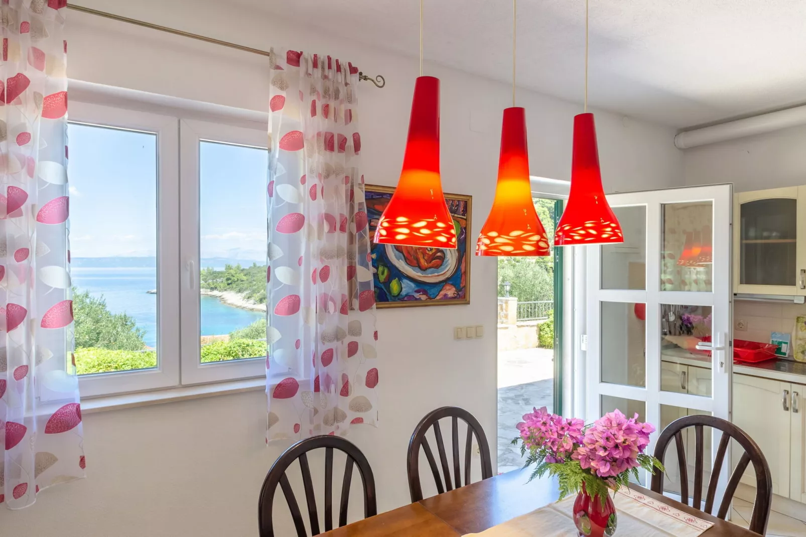 Vacation House Marija, Korčula-Two Bedroom Holiday Home with Terrace and Sea View-Salle à manger