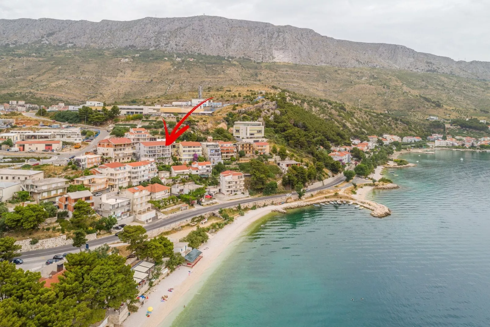 Apartments Hope (Dugi Rat) - Standard One-Bedroom Apartment with Terrace and Sea View (A3)-View