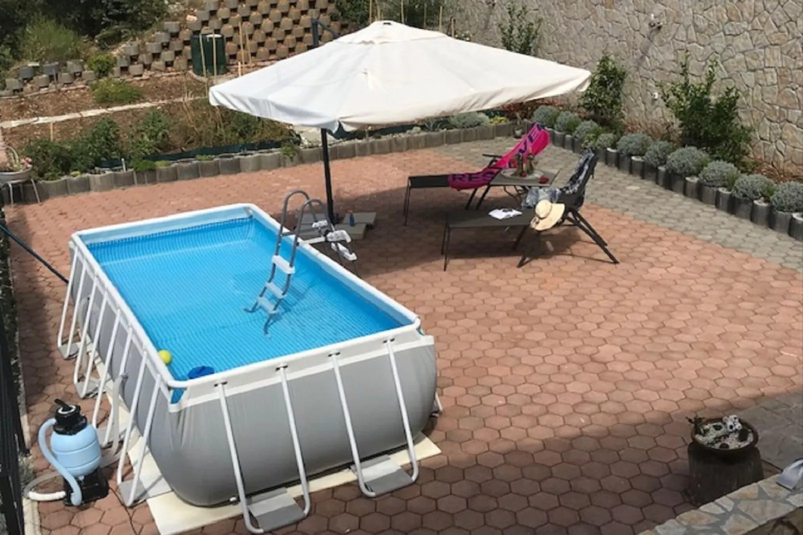 Apartments Palma - Two Bedroom Apartment with Balcony and Sea View  ( Veliki )-Pool