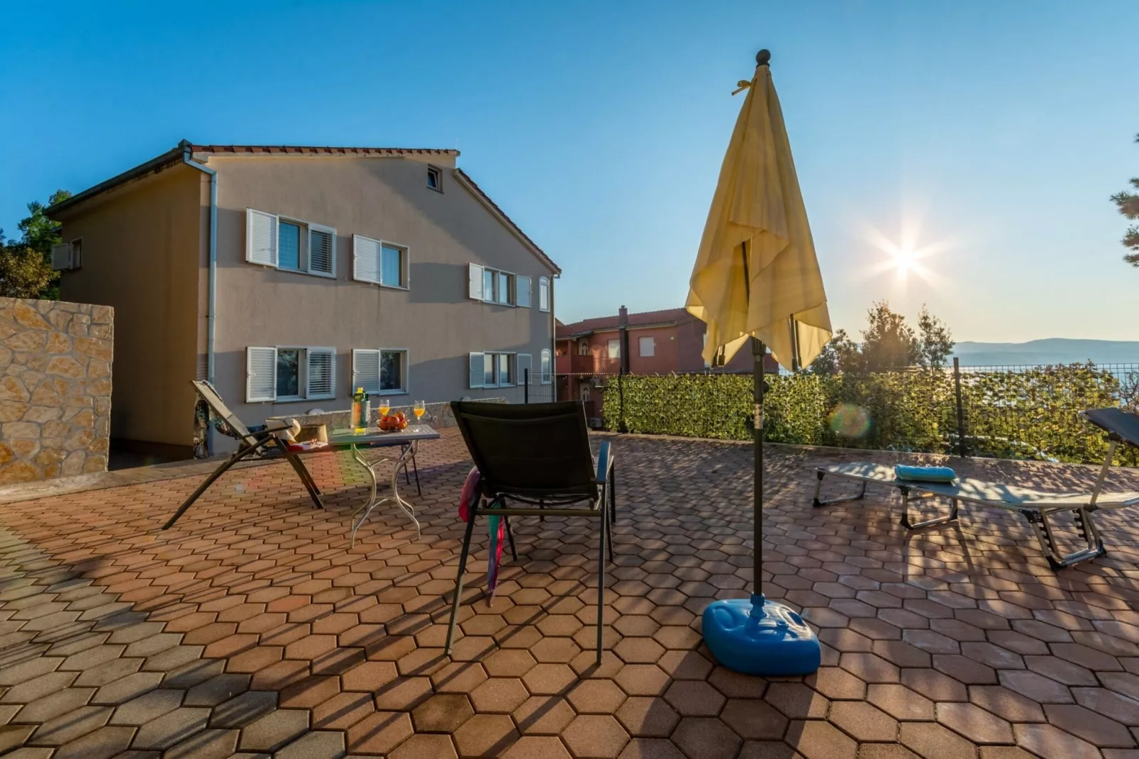 Apartments Palma - Two Bedroom Apartment with Balcony and Sea View  ( Veliki )-Terrace